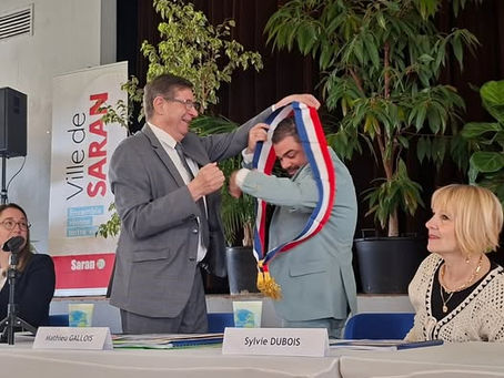 Mathieu Gallois, élu maire par le conseil municipal de Saran