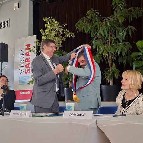 Mathieu Gallois, élu maire par le conseil municipal de Saran