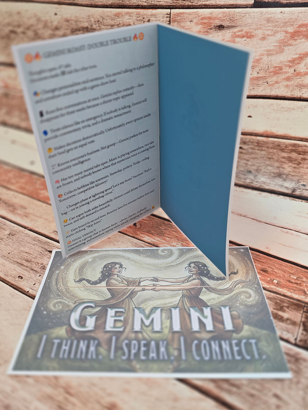Thumbnail: XL Magically Infused Greeting Cards -ASTRO-ROAST- GEMINI - 6x9