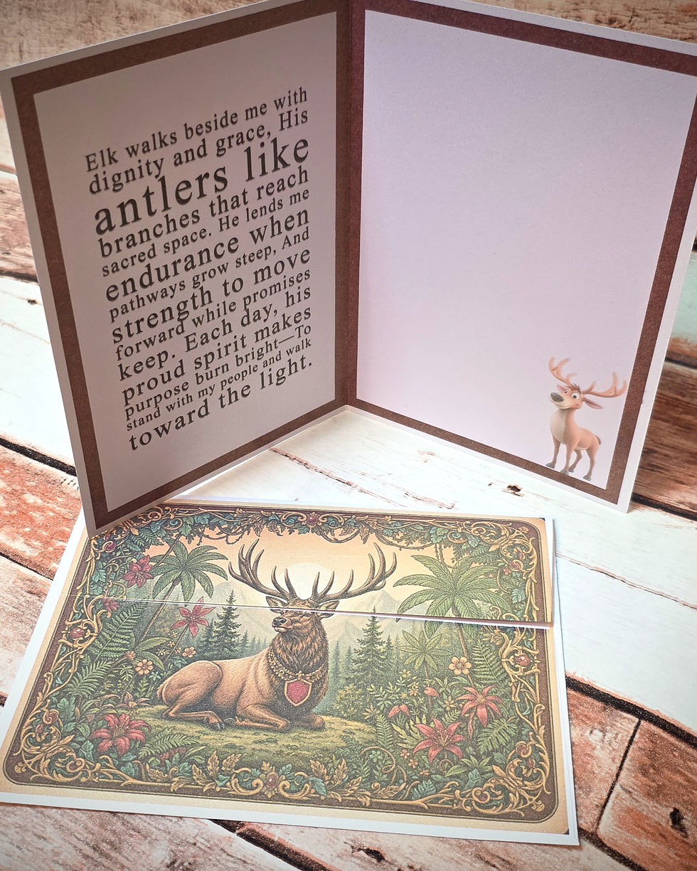 Thumbnail: Magically Infused Greeting Cards - SPIRIT ANIMALS - Elk