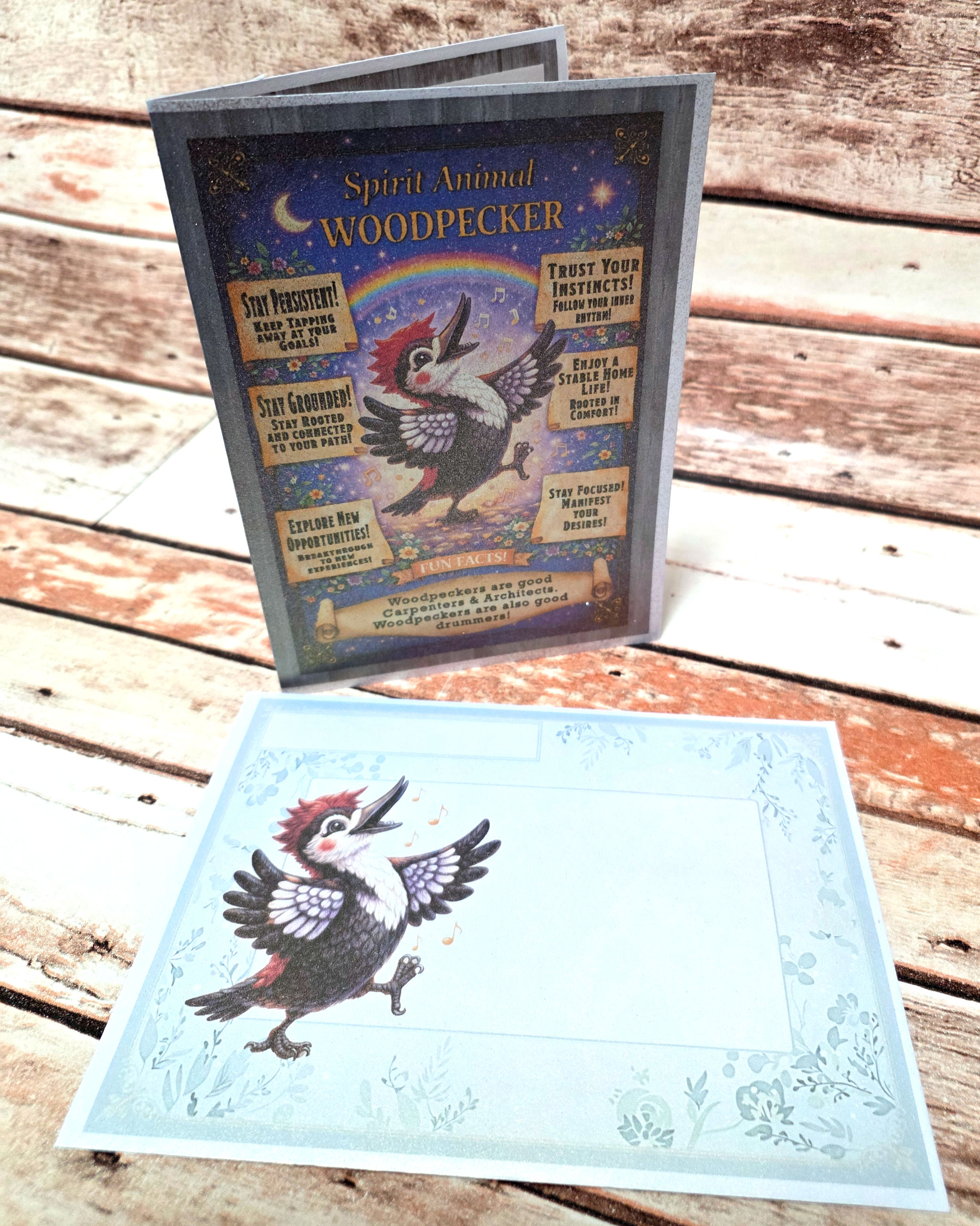 Magically Infused Greeting Cards - SPIRIT ANIMALS II - Woodpecker II