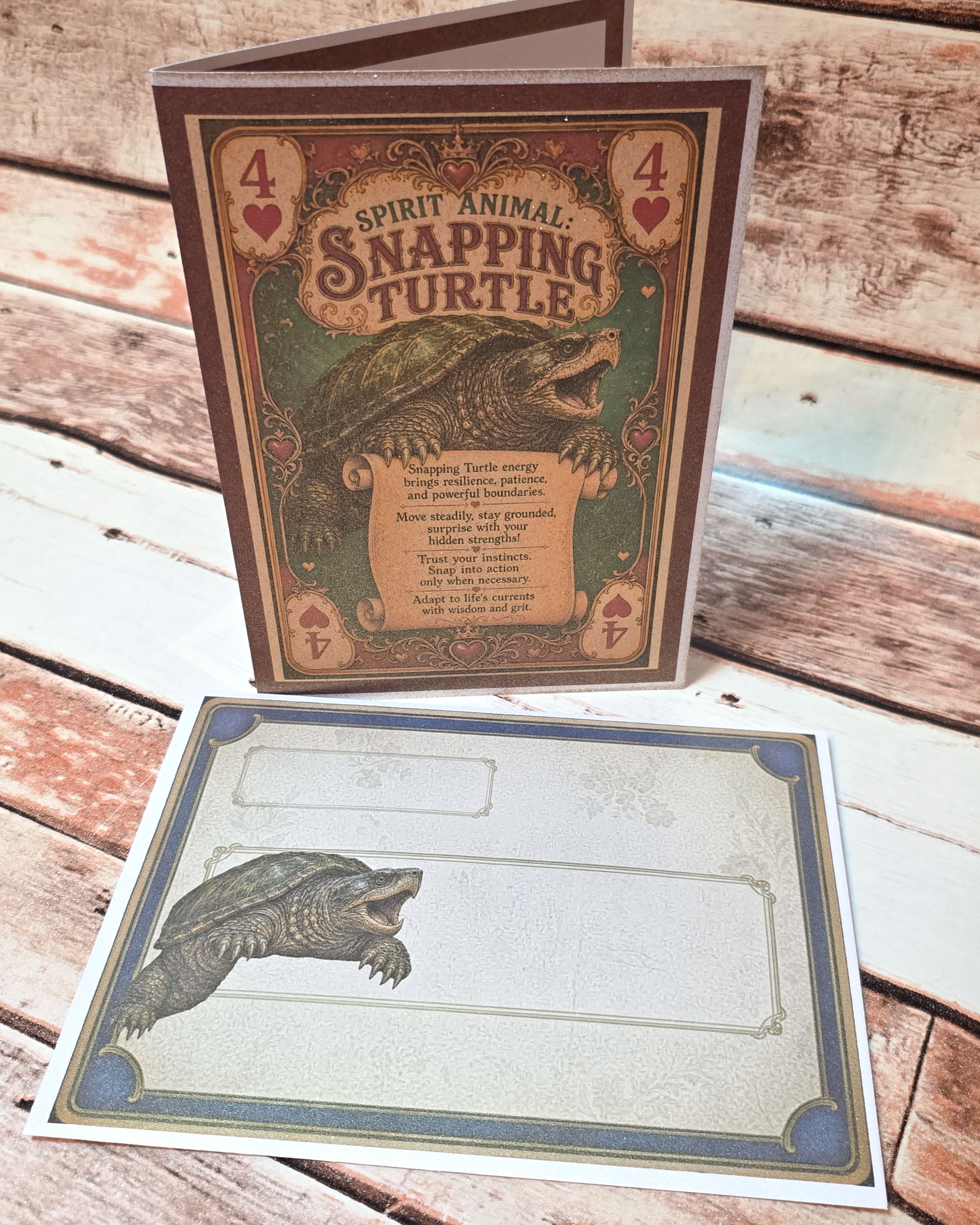 Magically Infused Greeting Cards - SPIRIT ANIMALS - Snapping Turtle