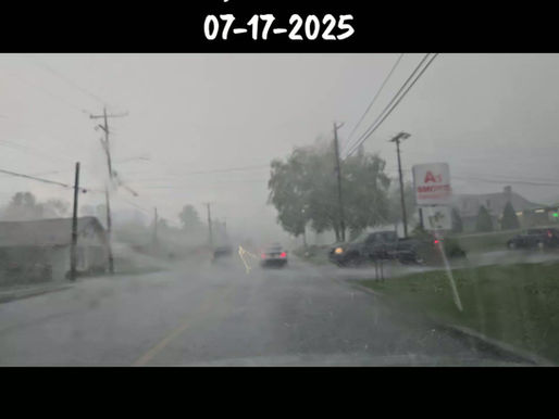 Driving through Erwin Tennessee in a heavy rainstorm