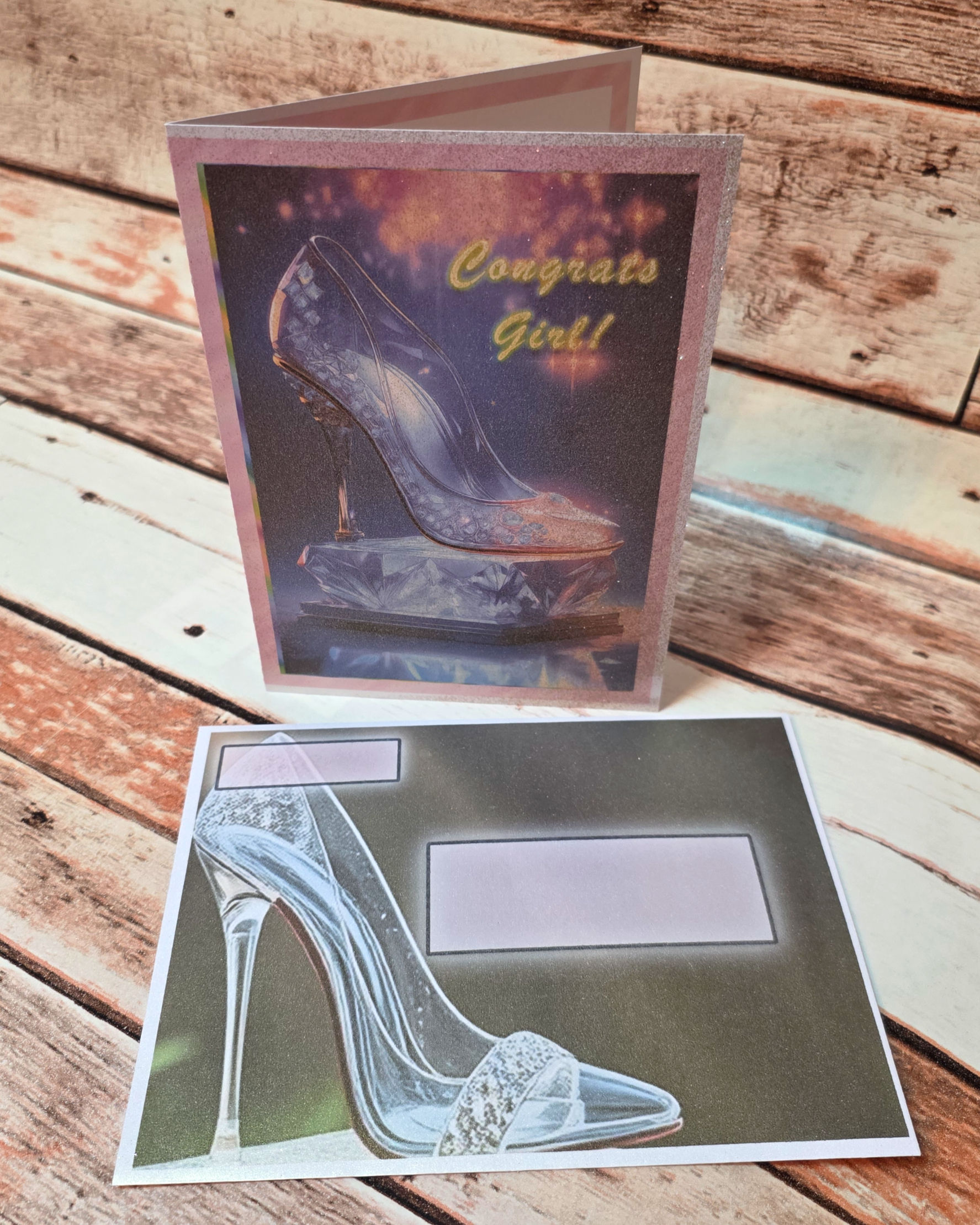 Magically Infused Greeting Cards - CONGRATS - Glass Slipper