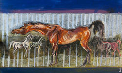 4. titlu “HERGHELIE”dimensiune 90 pe 50 cm tehnică acrilic pe pânză