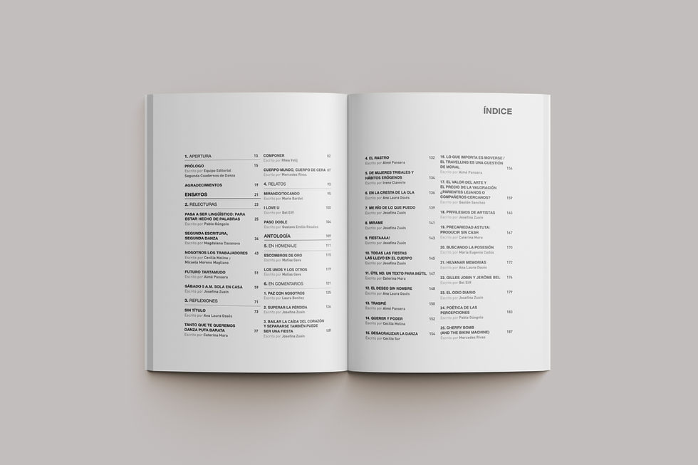 Índice del Libro SEGUNDA EN RETROSPECTIVA