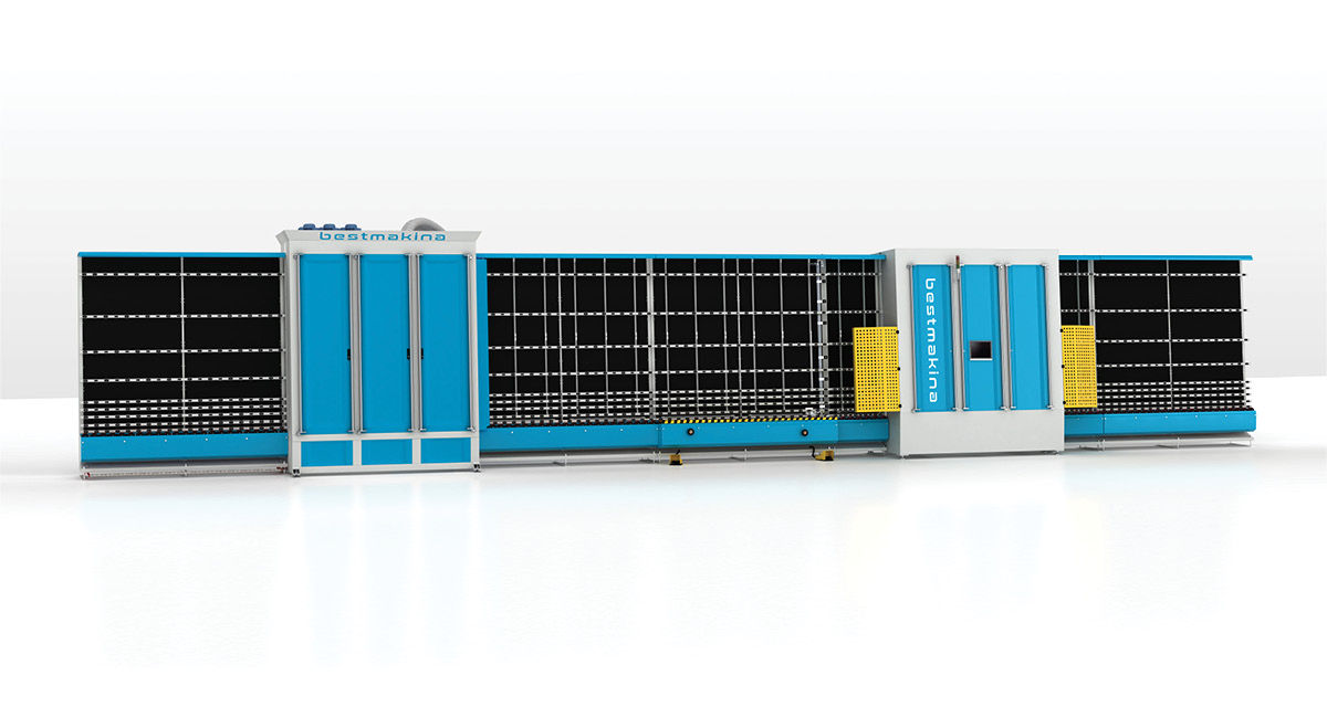 BWPE LAVADORA DE VIDRIO Y LÍNEA COMBINADA CON PANEL DE PRESIÓN NEUMÁTICO