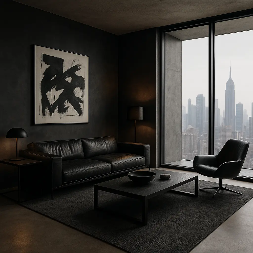 Moody Penthouse Living Room