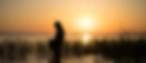 A girl's silhouette at sunset