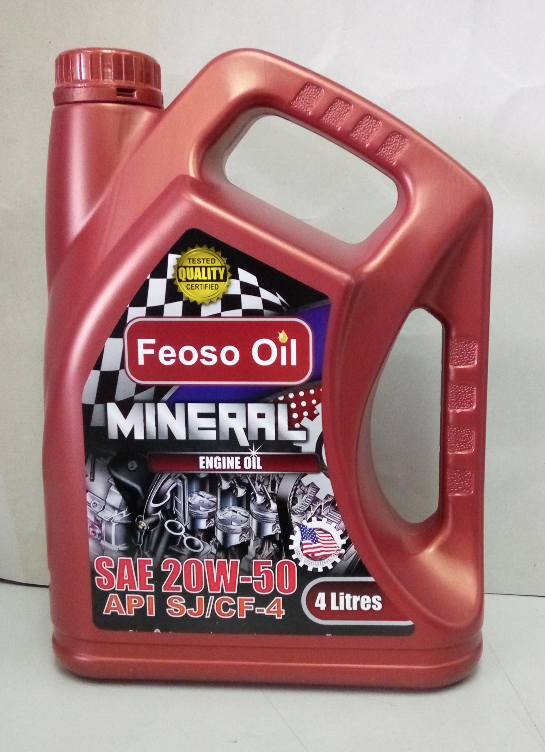 FEOSO - MINERAL SAE 20W-50 GENUINE ENGINE OIL API SJ/CF-4