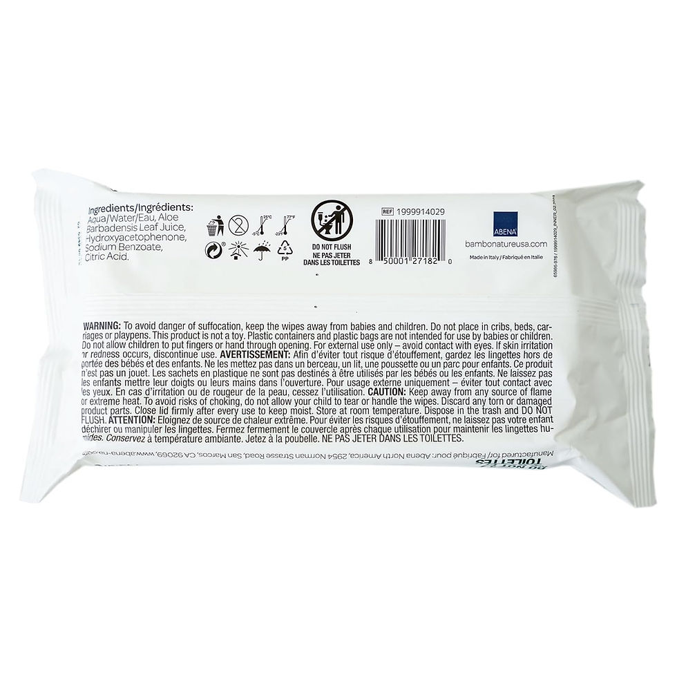 Bambo Nature Baby Wipes 64 count front packaging