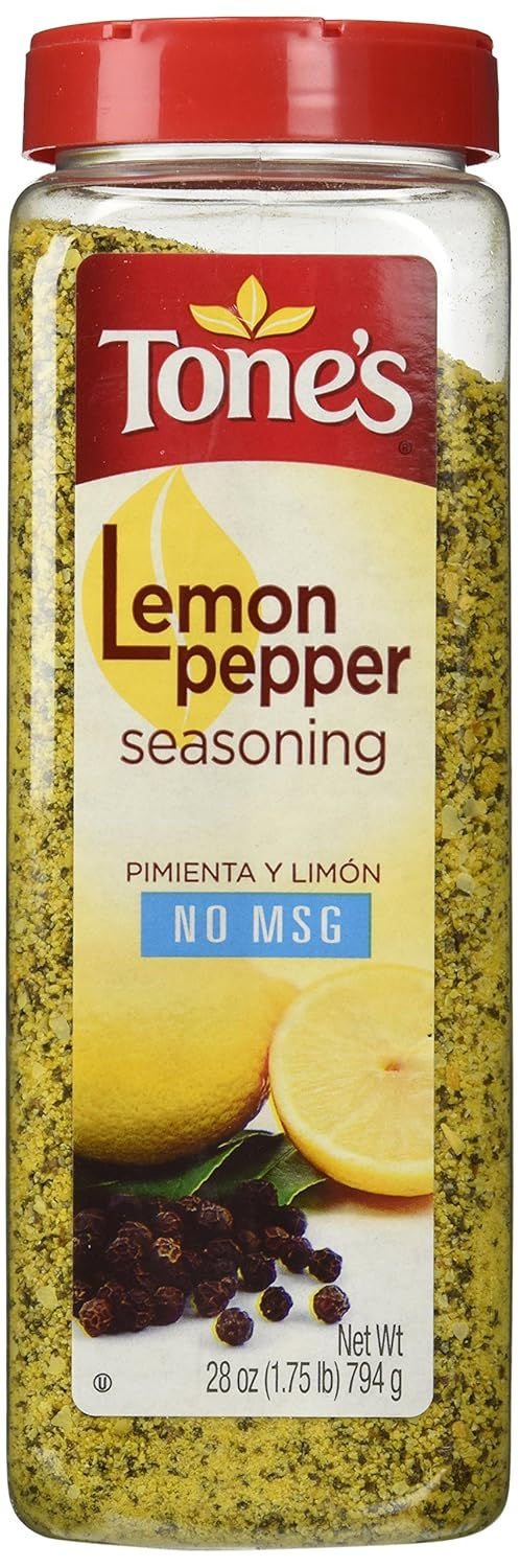 Tone's Lemon Pepper Seasoning 28 oz – wholesale bulk seasoning for restaurants, catering, and foodservice