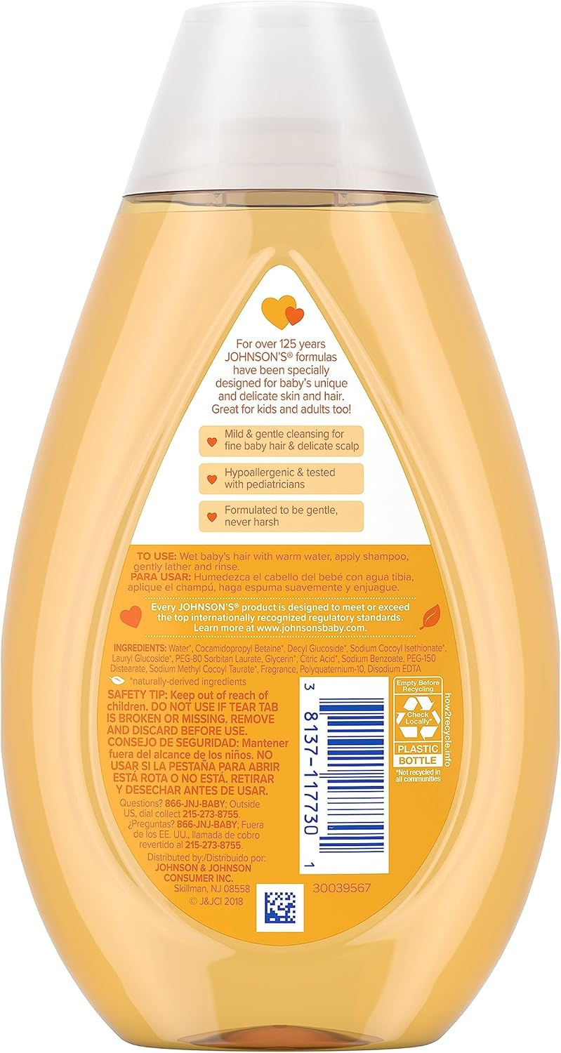 Wholesale Johnson's Baby Shampoo, tear-free formula, gentle for baby's delicate scalp and skin, 13.6 fl. oz bottle, fragrance