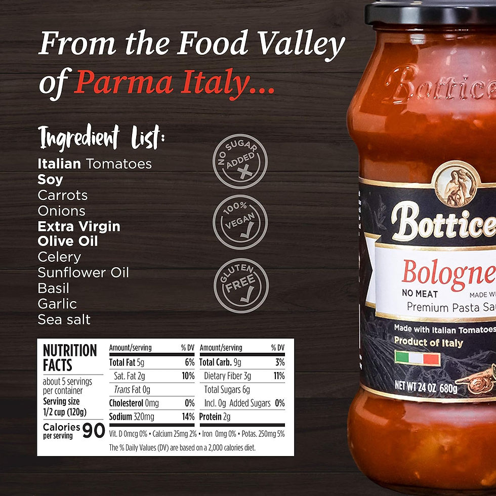 Botticelli Vegan Bolognese Premium Pasta Sauce in 24 oz jar – plant-based and rich Italian flavor, ideal for wholesale vegan