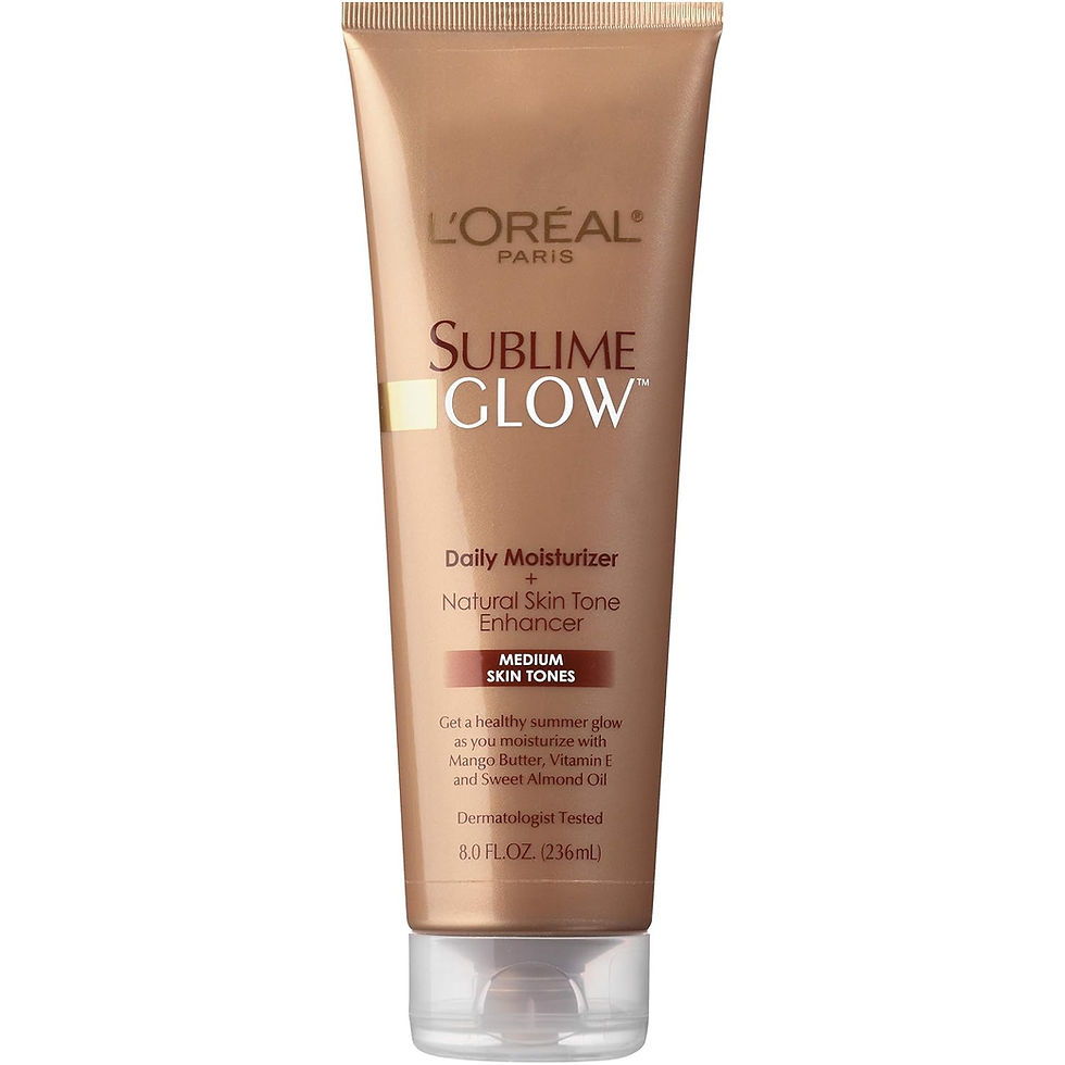 "L'Oreal Paris Sublime Bronze Glow Daily Moisturizer for Medium Skin Tones, 8 fl oz bottle"