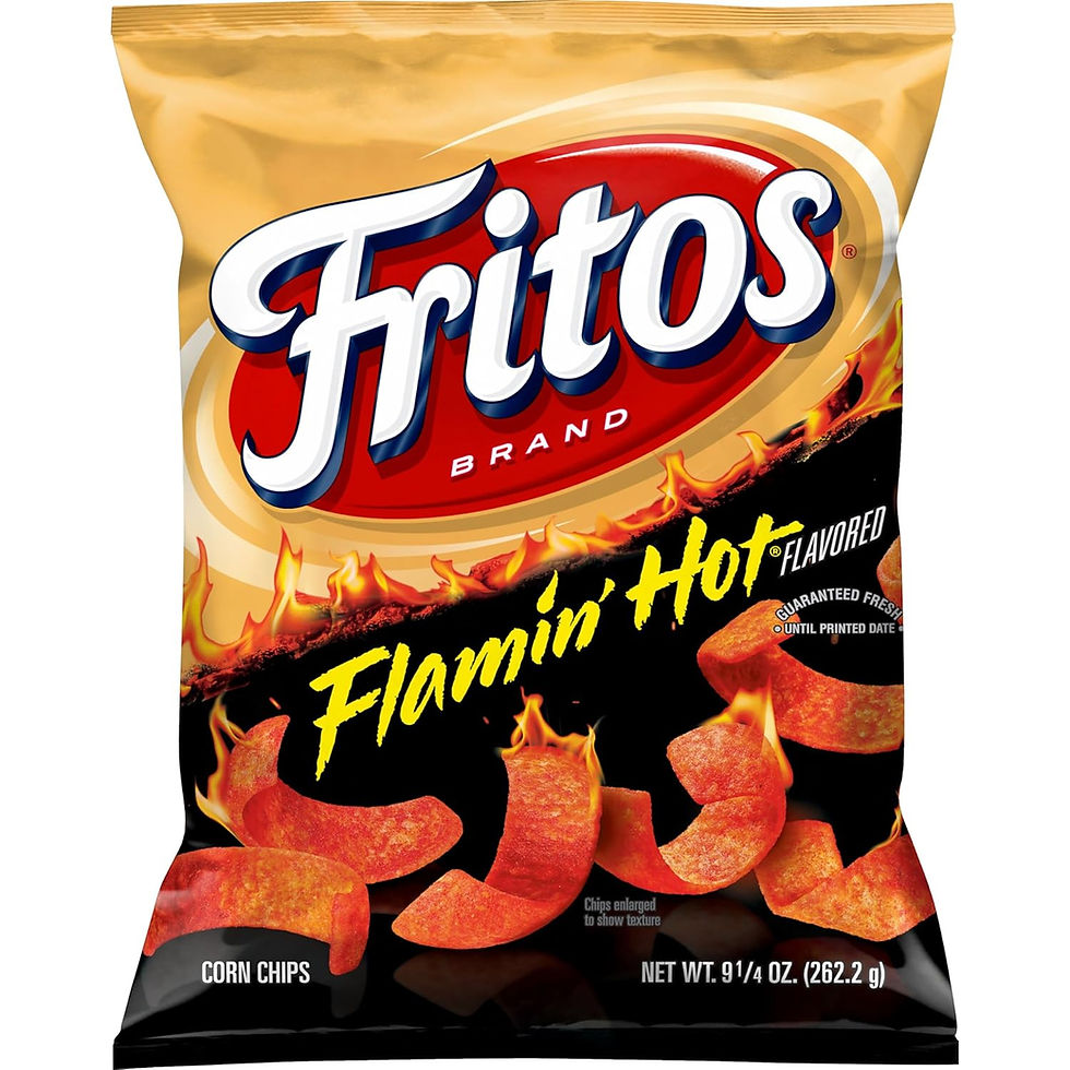 Fritos Flamin' Hot Corn Chips 9.25oz bag with bold red packaging