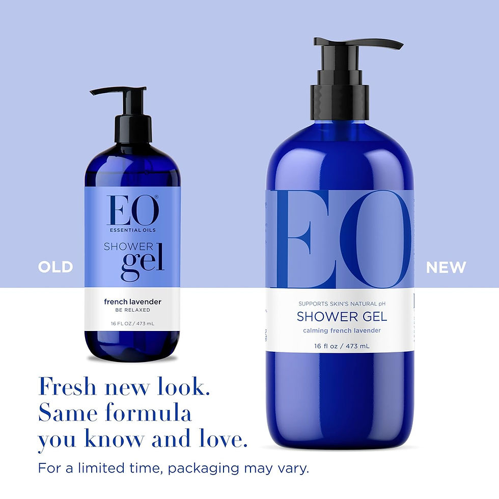 EO Lavender Body Wash – 16 oz Organic Shower Gel with Essential Oils, Pack of 2