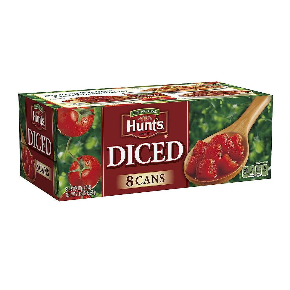 Hunt's 14.5 oz 100% natural diced tomatoes – 8-pack for wholesale distribution