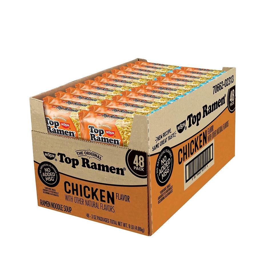 Top Ramen Chicken Flavor Noodle Soup 3 oz packs, 48-count case