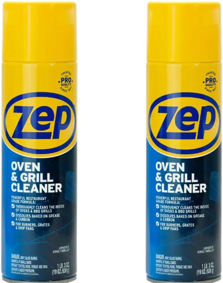 "Zep 19 oz Oven and Grill Cleaner Spray 2-pack in retail packaging"
