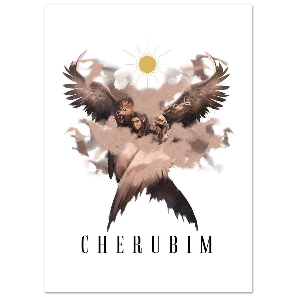 Cherubim gold on glossy paper