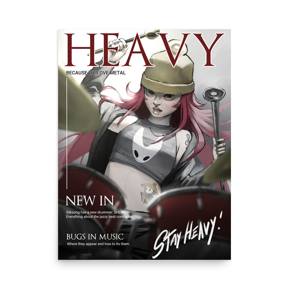Thumbnail: Sherma from Silksong as drummer - Magazine Style