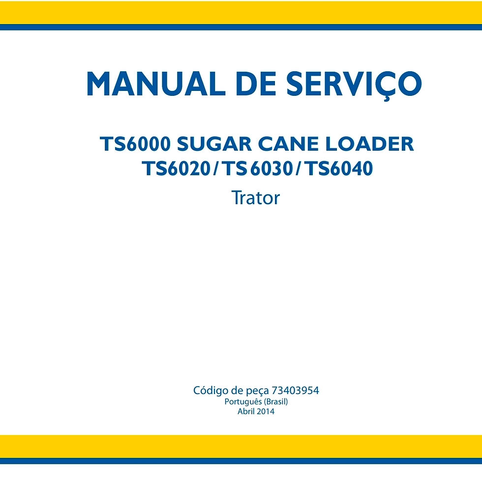 MANUAL DE SERVIÇO TS6000 TS6020 TS6030 TS6040 TRATORES - NEW HOLLAND