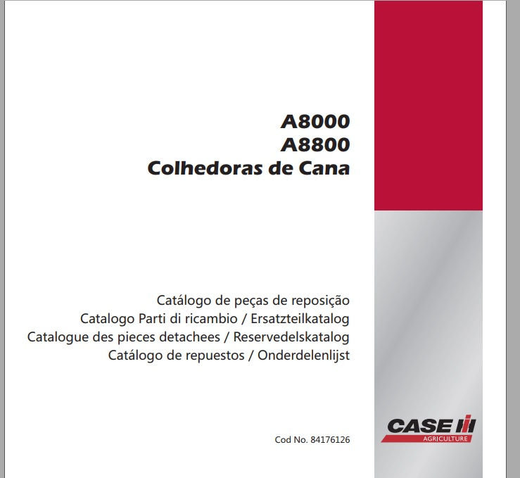 Miniatura: Catálogo de Peças Colhedora Case A8000 A8800
