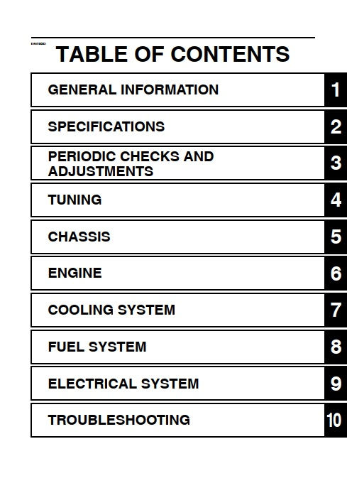 Miniatura: MANUAL DE SERVIÇO YAMAHA WR250F - 2017 / 2018