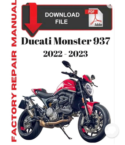 MANUAL DE SERVIÇO DUCATI MONSTER 937 937 PLUS - 2022 / 2023