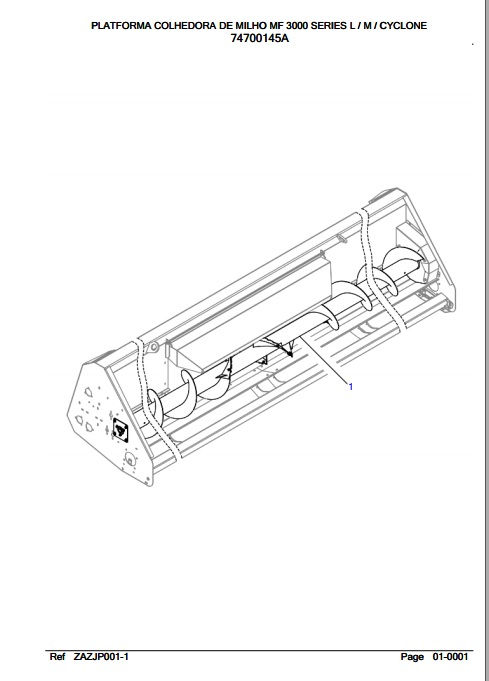 Miniatura: Catálogo de Peças Plataforma Milho SERIE 3000 L / M / CYCLONE - Massey Ferguson