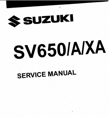 SUZUKI SV650A/XA サービスマニュアル スズキ（SUZUKI） SV650 サービスマニュアル 99600-36246 : Parts