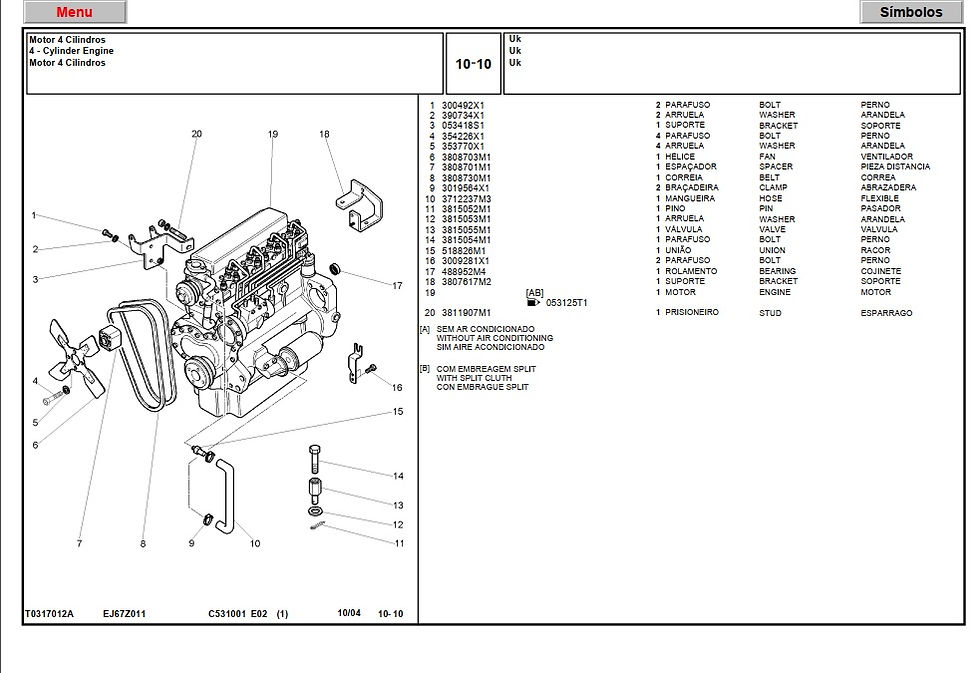 Miniatura: Catálogo de Peças Trator MF5310 - Massey Ferguson