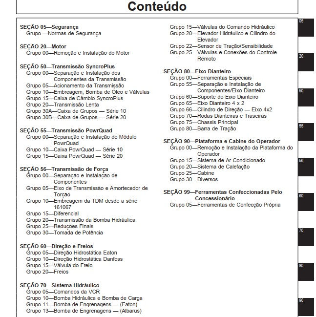 Miniatura: Manual Técnico Tratores 6300 6400 6405 6600 6605  John Deere