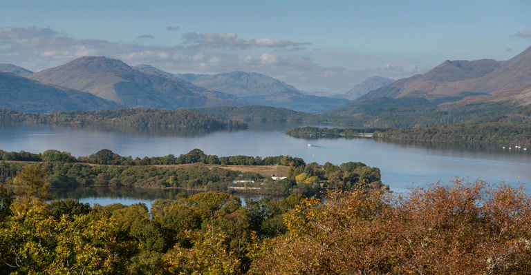 Loch Katrine in the Loch Lomnd and Trossachs National Park