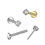 Thumbnail: Implant Grade Titanium Threadless Push In Labret With Prong Set Square CZ Top