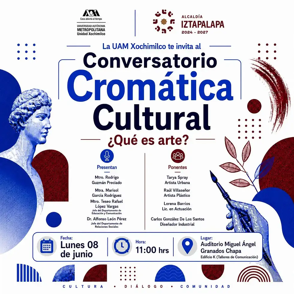 poster del conversatorio cromática cultural
