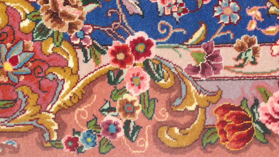 Thumbnail: Square Persian Tabriz Rug -