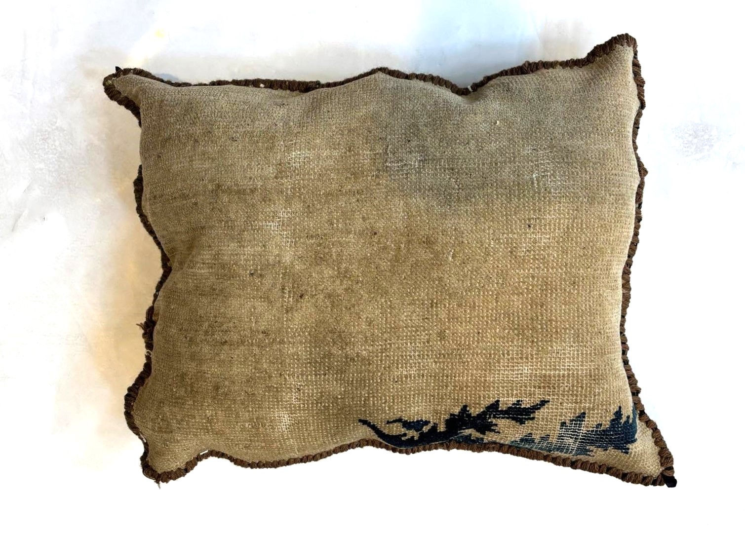 Pillow w/ Chinese rug fragment