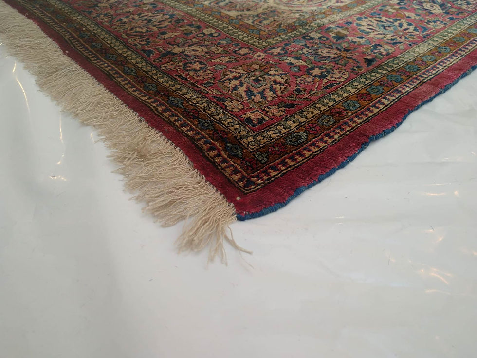 Thumbnail: Antique Persian silk Paisley Kashan