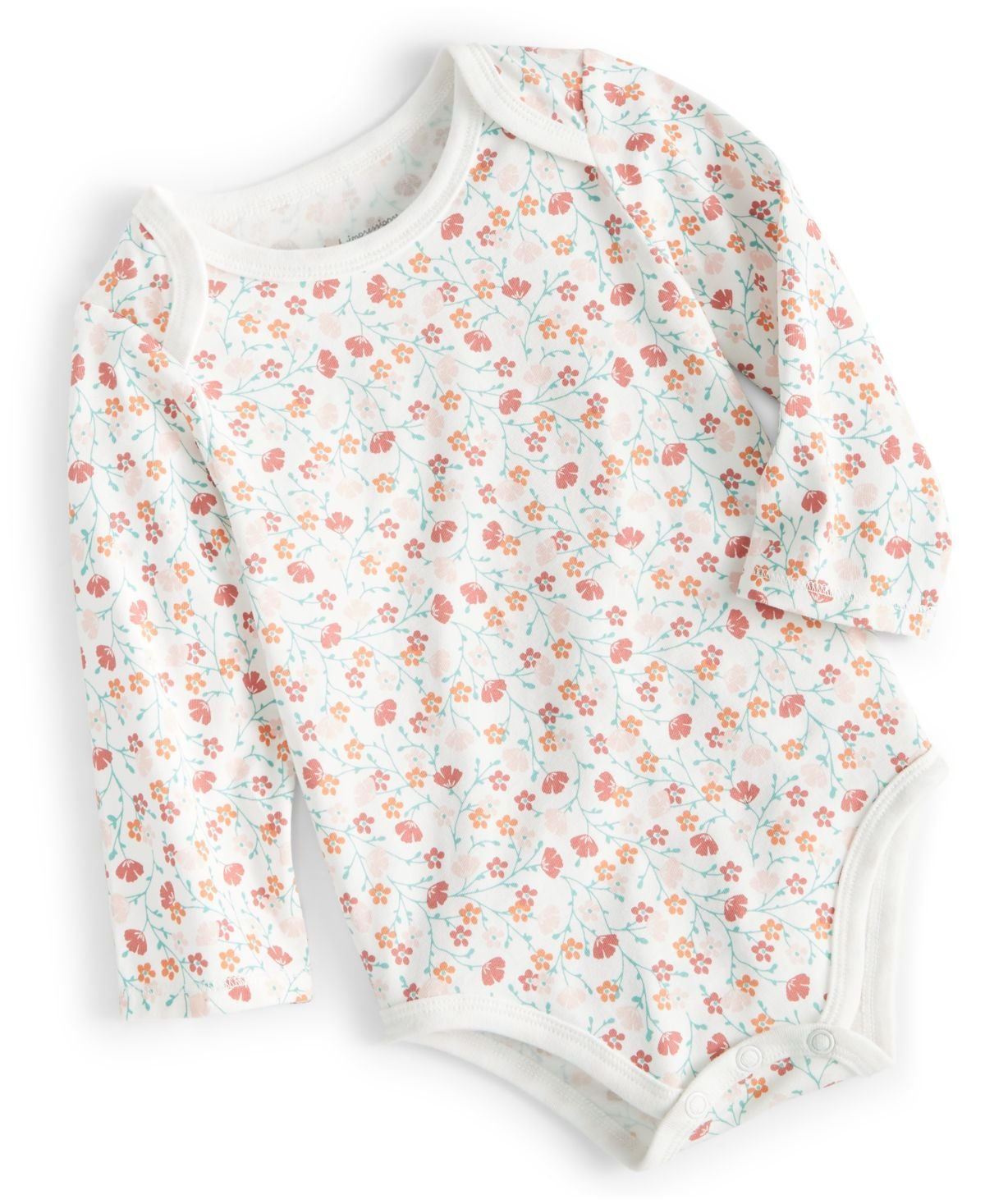 First Impressions Baby Girls Waving Vines Bodysu Angel White