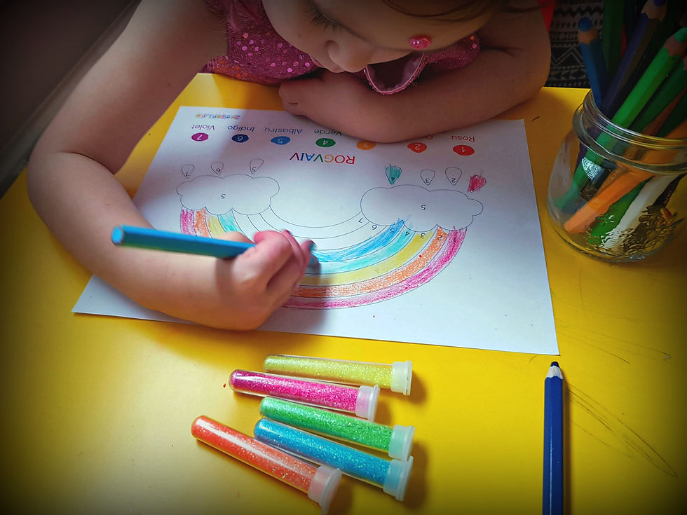 Miniatură: Pagină de colorat curcubeu