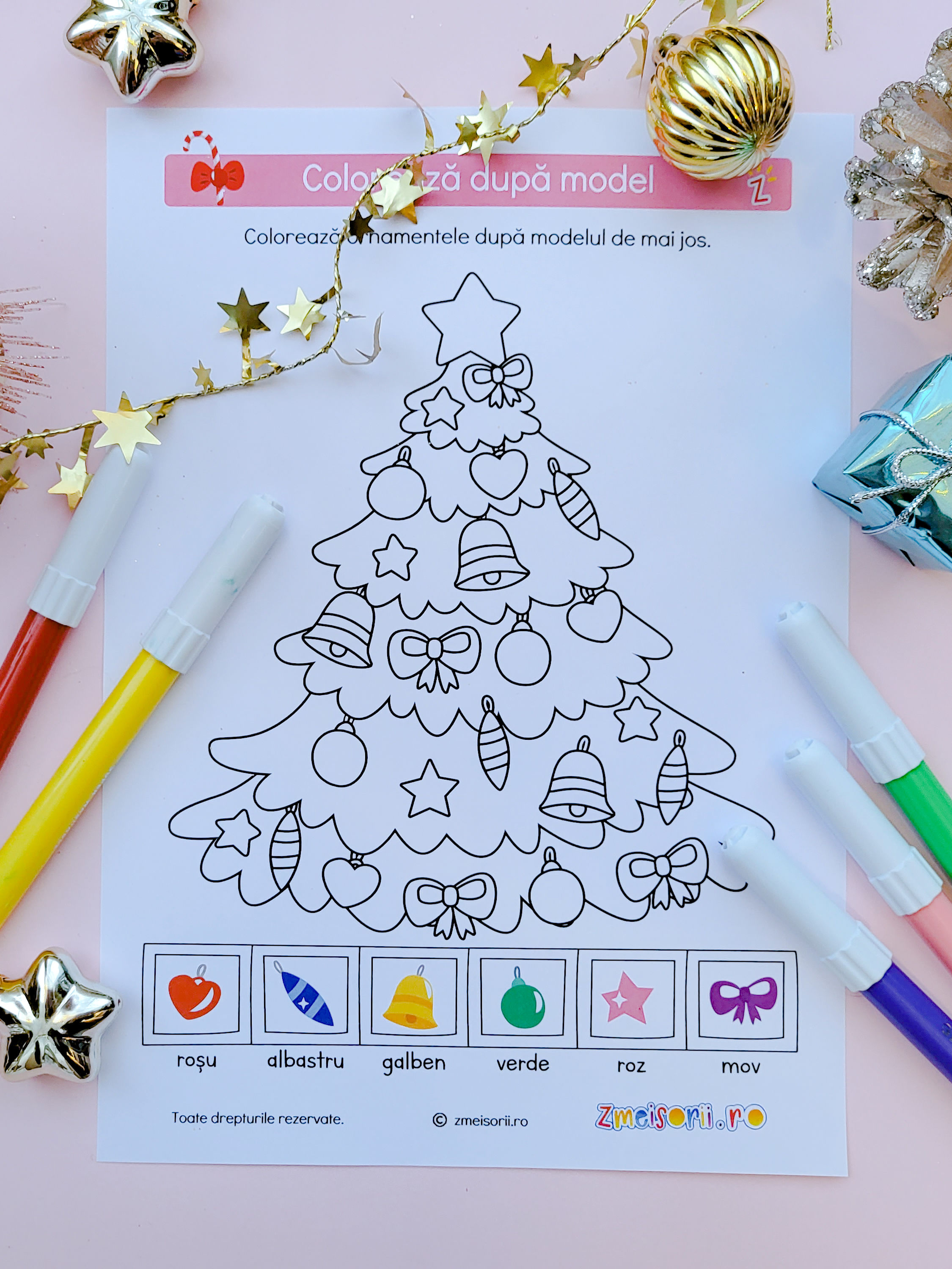 Fișe de colorat de Crăciun