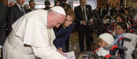 “CARIÑOTERAPIA” PARA RECUPERAR LA SALUD, PIDE EL PAPA FRANCISCO PARA LOS NIÑOS DEL HOSPITAL INFANTIL