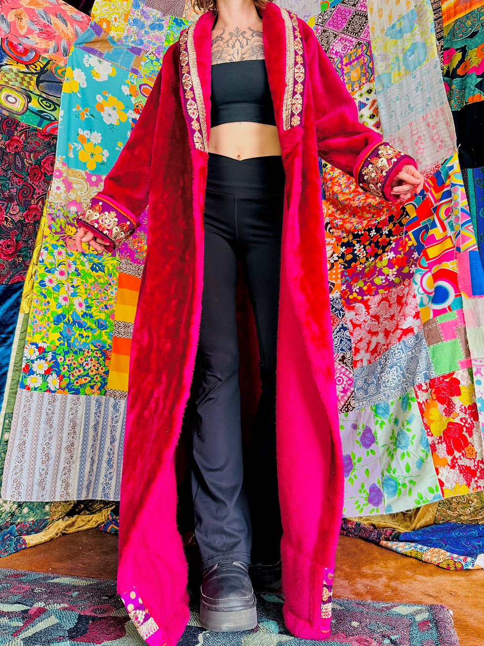Thumbnail: OOAK Embellished Robe Coat -