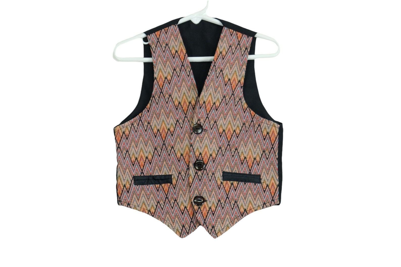 Vintage Unisex Kids Knit Vest - 4