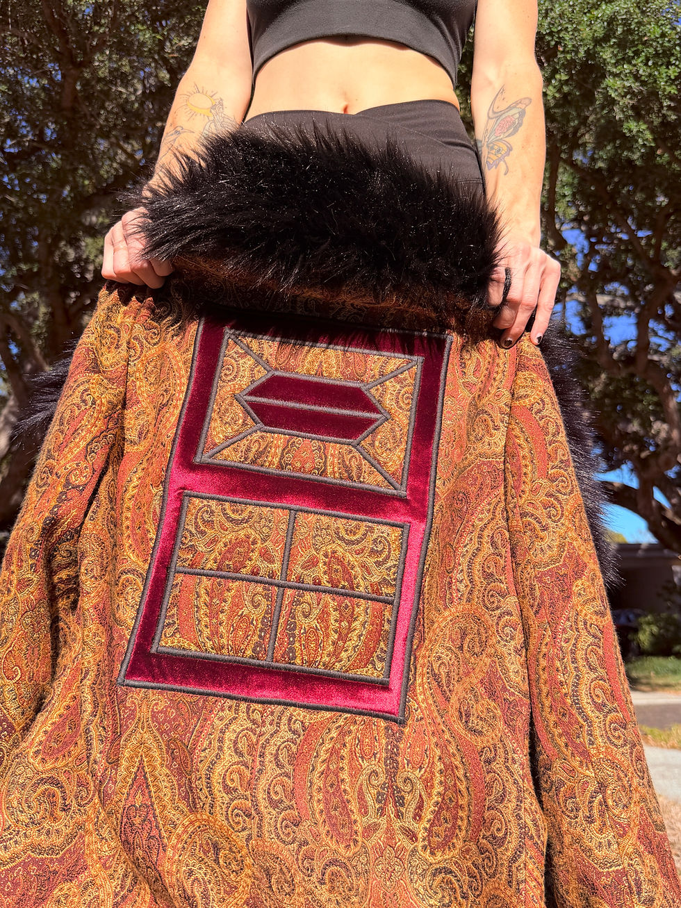 Thumbnail: OOAK Paisley Funktion Floof Coat - S/M