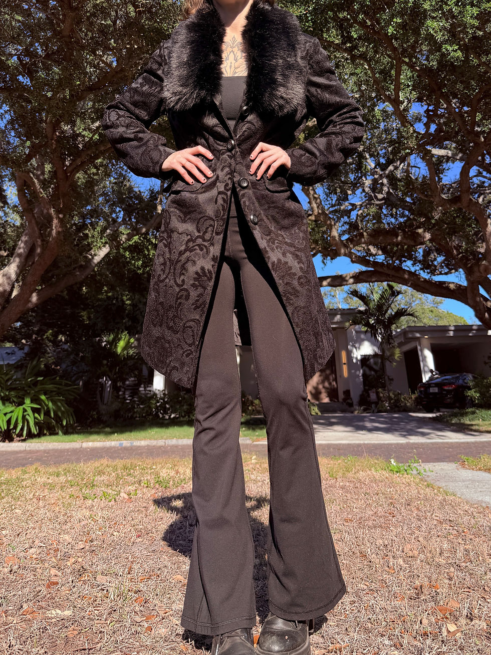 Thumbnail: OOAK Wallpaper Sacred Floof Jacket - M