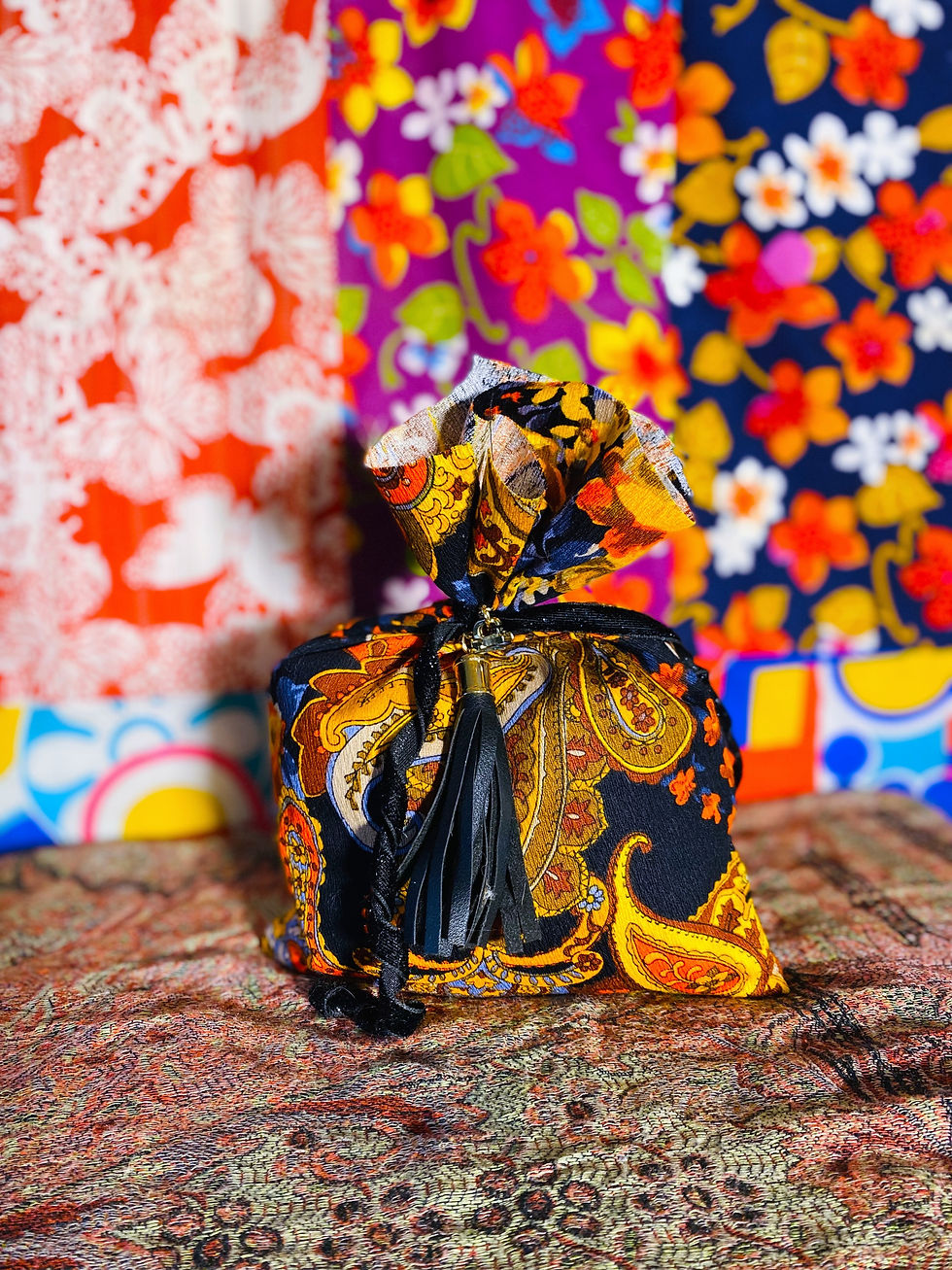 Thumbnail: OOAK Bold Floral Paisley Poi Gift Set