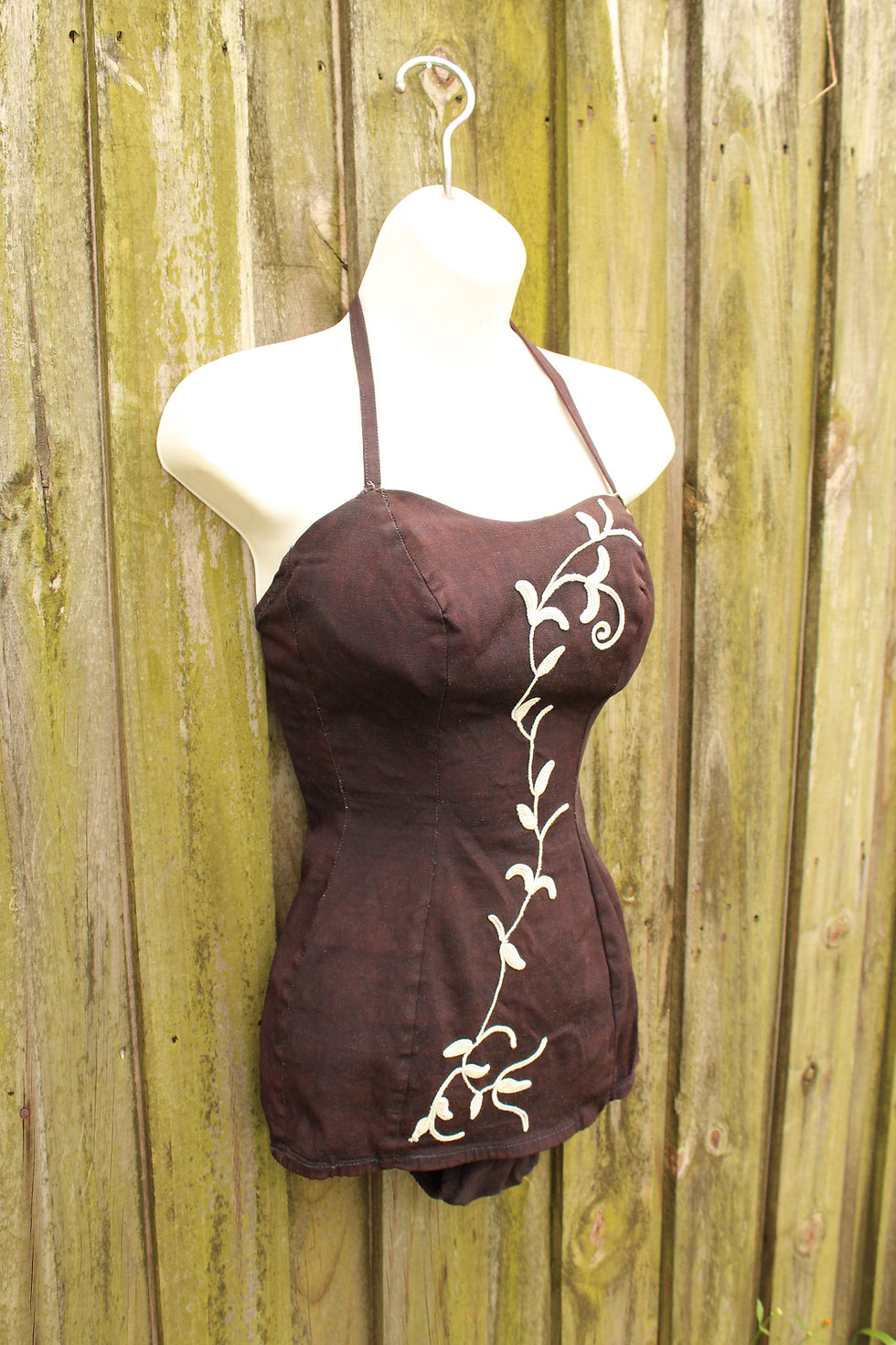 Thumbnail: 1950s Embroidered Pin-Up Bathing Suit